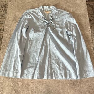 Michaels Sky Blue Grommet Detail Top